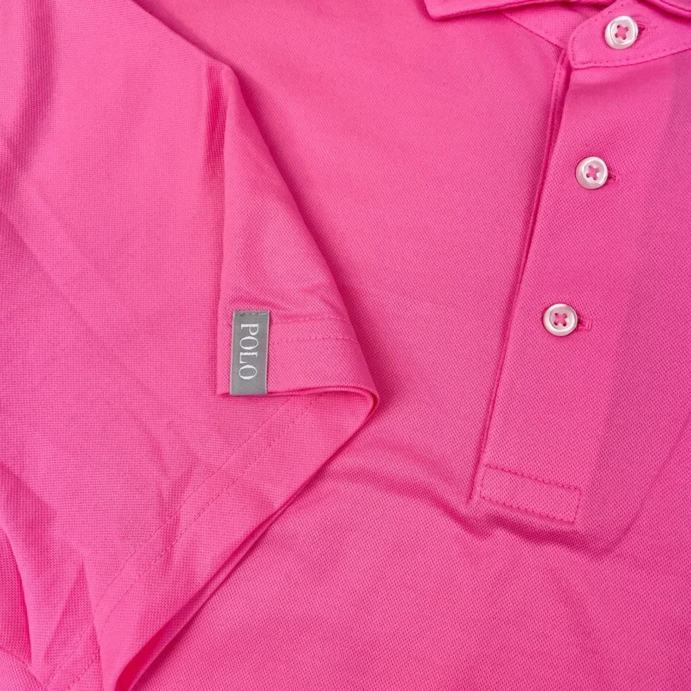 Ralph Lauren Pro Fit Polo Shirt Mens Large Pink Short Sleeve Performance NWOT